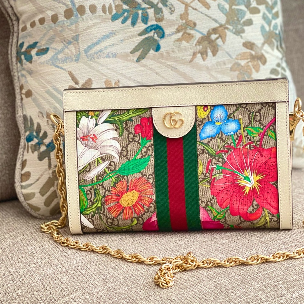 Aunthentic Gucci Ophidia flora small shoulder bag